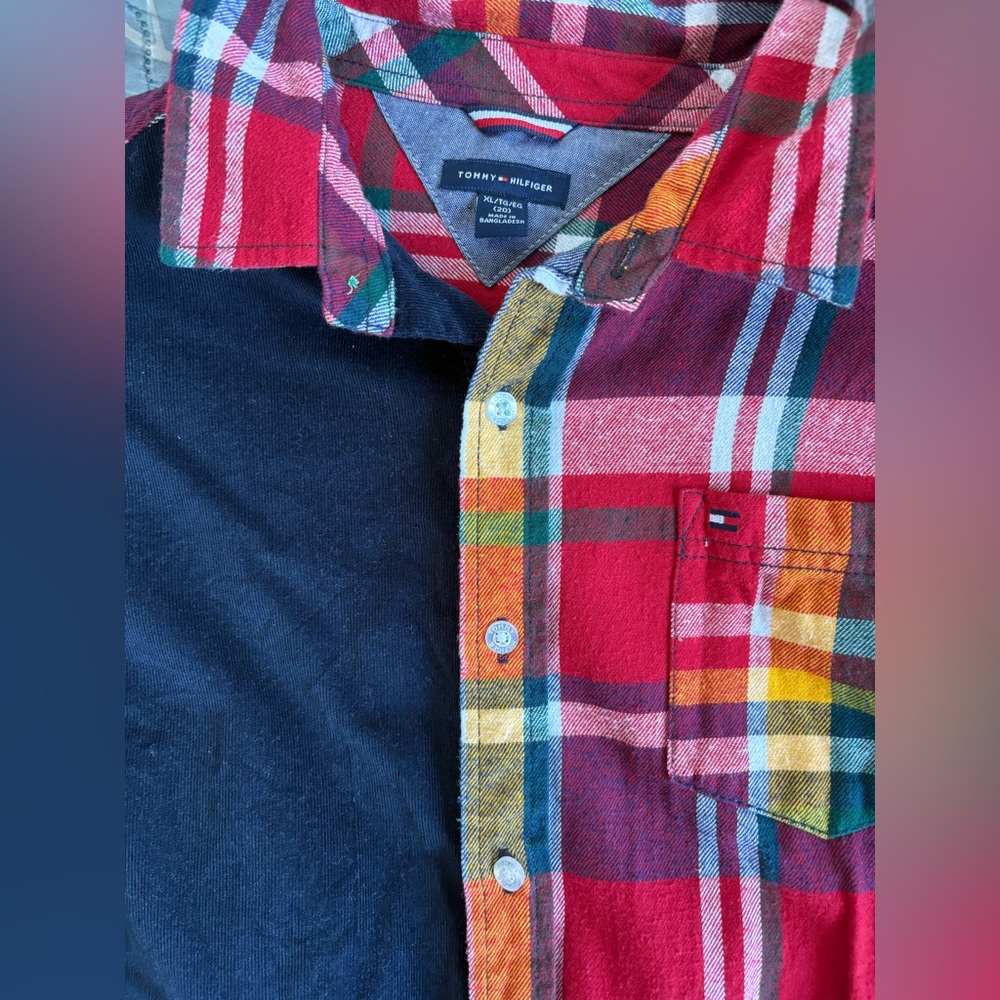 Tommy Hilfiger Plaid Button-Down Shirt Kid size 20 XL